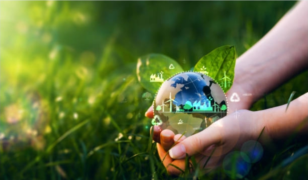 AI for environmental action icon photo